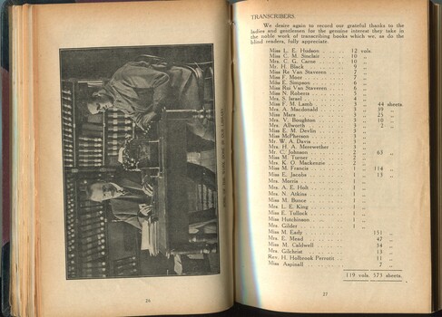 Committee report to Life Governors and subscribers and two men in library