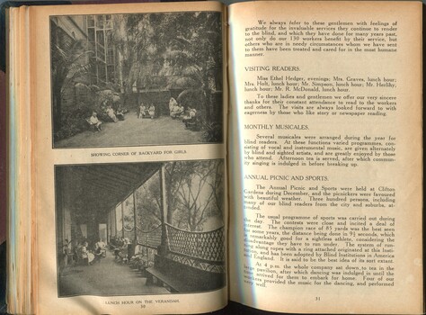 Committee report to Life Governors and subscribers and verandah and backyard
