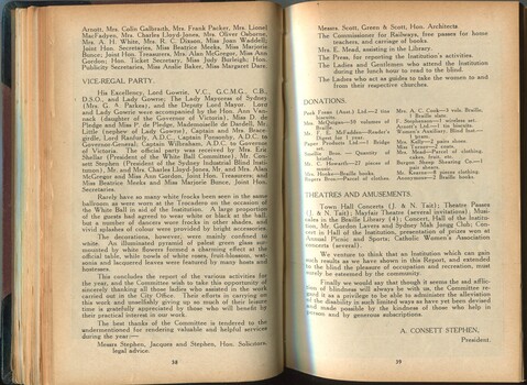 Committee report to Life Governors and subscribers
