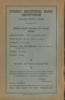 Goods available for purchase from the Institution