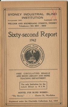 Front cover with emblem in the centre
