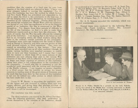 Report on Annual General Meeting and Private O F Vidler with Roy Kippax and Corp Mongall