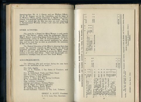 Committee report on activities and achievements for the Institution