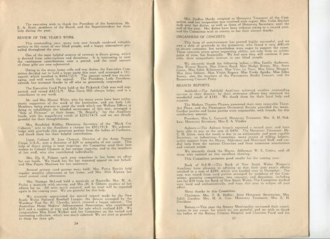Annual report of the Women's Auxiliary