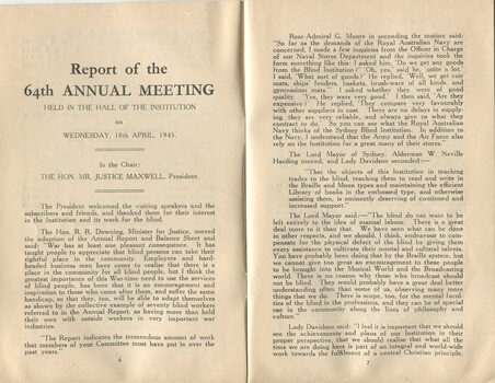 Report of the Annual General Meeting held