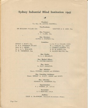 List of Office Bearers for the Institution