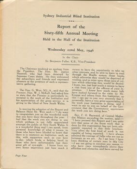 Report of the 65th annual meeting of the Institution