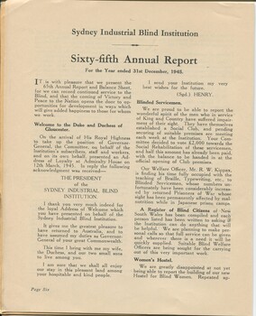 Annual committee report on activities and achievements