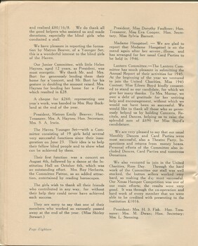 Annual report of the Women's Auxiliary of the SIBI