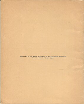 Printing information at back of annual report