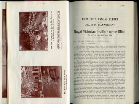 Photos of child with squab and Christmas tree and management report