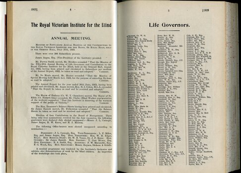 Minutes of the AGM and List of Life Governors