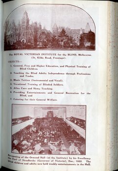 Objectives and images of St Kilda Rd building and Ormond Hall interior