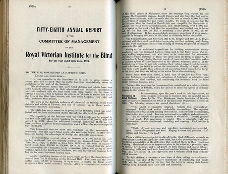 Report of the Committee of Management on activities