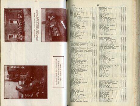 List of donors with amounts tendered and musicians and piano tuners