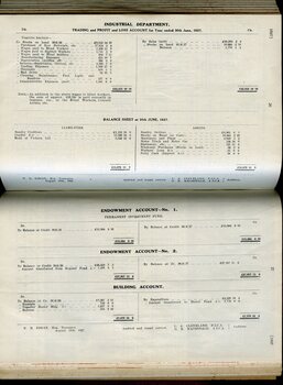 Industrial, endowment and building fund accounts