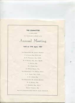 Committee members who were re-elected at the Annual Meeting