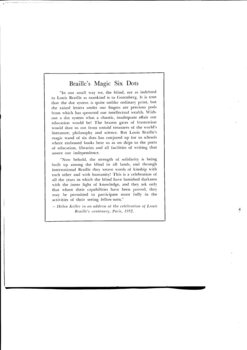 Part of Helen Keller's address at Louis Braille centenary celebration in Paris