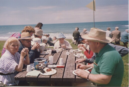 Lunching beside the beach at Lorne