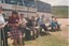 Enjoying picnic style lunch at Lorne