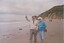 Walking along the beach near Lorne