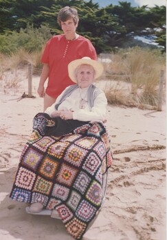 Maggie James on the beach near Lorne