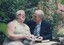 Lorna Hayter and Bryce Courtenay with audio version of The Potato Factory