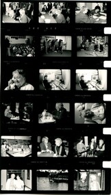 Proof sheet of clients, staff and visitors at the Association for the Blind