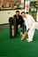 Merv Hughes with cricketeer Maurice Gleeson