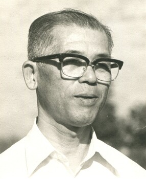 Portrait of man on study tour from Japan