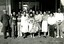 Japanese study group stand outside entrance to Elanora