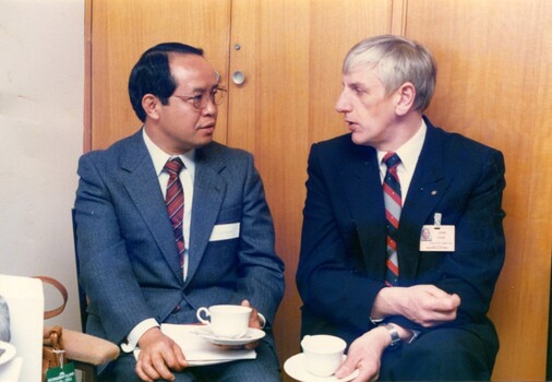 Japanese visitor with John Cook