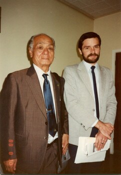 Japanese visitor with Ian Moore
