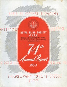 Cover page with printed Braille and symbol of RBS