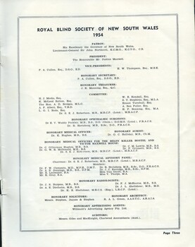 List of office bearers and honorary staff