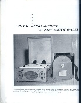 Photograph of Clarke and Smith talking book player