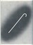 White cane on darkened background shape that becomes lighter closer to the edge of the page