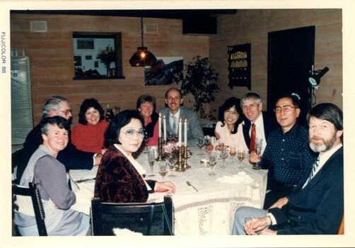 Japanese visitors with Murray Mountain and John Cook