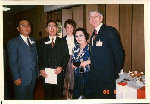 John Cook with Japanese visitors