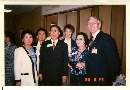 John Cook with Japanese visitors
