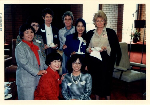 Japanese visitors with AFB staff