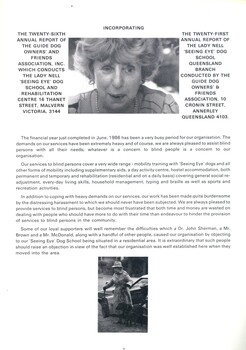 Report from Lady Nell Seeing Eye Dog School President Phyllis Gration