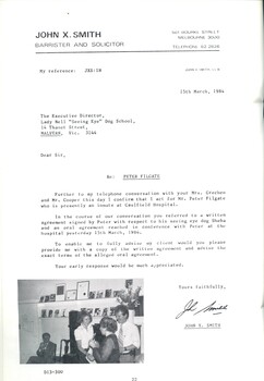 Press release on timeline, communications and actions concerning Peter Filgate and Sheba