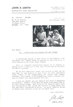 Press release on timeline, communications and actions concerning Peter Filgate and Sheba