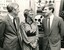 John Cook, Diana Jones and Jeff Kennett with magnetic reels in the background