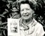 Author Valerie Thompson displays her book on Alice Betteridge