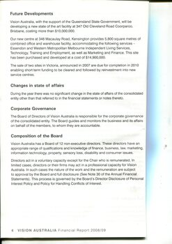 Future Developments and Changes in state of affairs