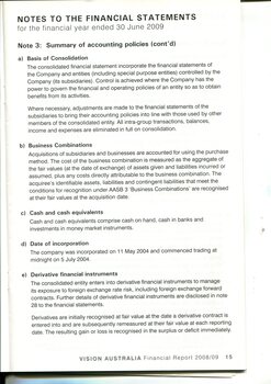 Notes to and forming part of the financial statements