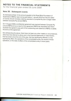 Notes to and forming part of the financial statements
