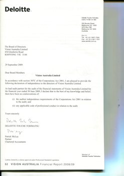 Independent Audit Report by Deloitte Touche Tohmastsu